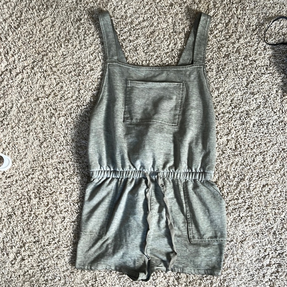 Pink rose overalls